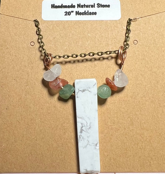 Handmade Natural Stone with 20” Stainless Steel Chain (13)