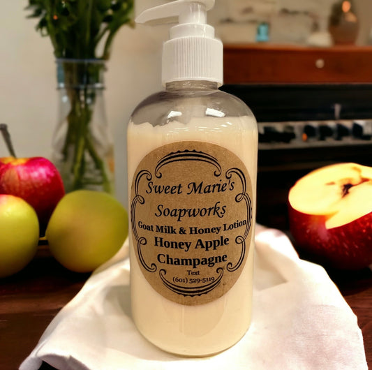 Honey Apple Champagne Goat Milk Lotion (Large)