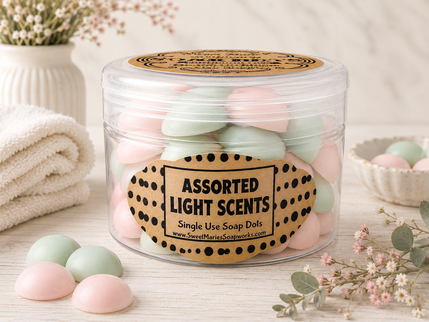 Assorted Lightly Scented Soap Dots
